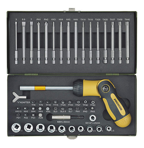 Foldable Screwdriver Set With Bits Proxxon 23104