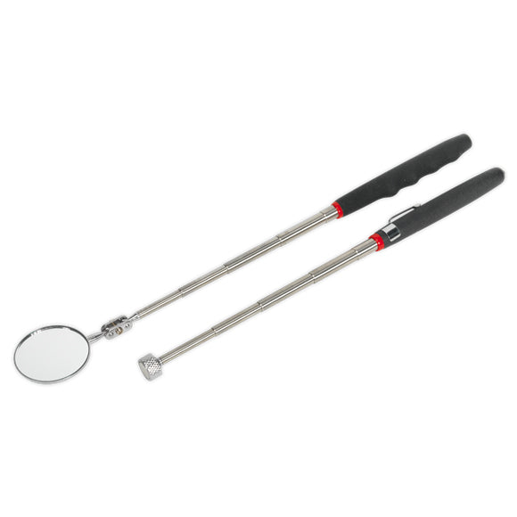 Telescopic Magnetic Pick-Up Tool &amp; Inspection Mirror Sealey S0940